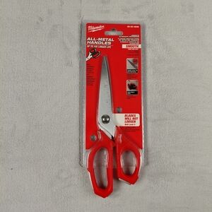 Milwaukee Jobsite Straight Scissors, Metal Handles, 48-22-4046
